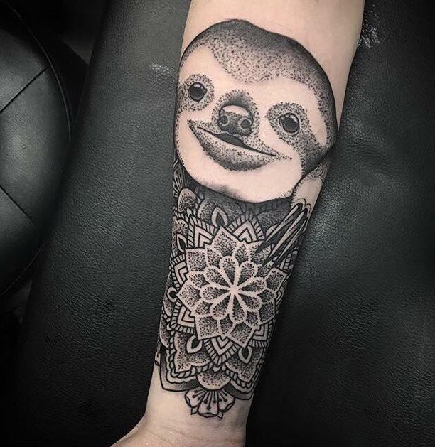 Sloth Tattoo, Artist Bint @ Parliament Tattoo, London.